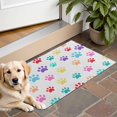 thumbnail image 1 of Colorful Dog Paw Footprint Door Rugs,Washable Non Slip Door Mats Indoor,Decorative Door Mats,Entry Mat Indoor for Entrance,Bedroom,Kitchen,Bathroom,16"x24", 1 of 6
