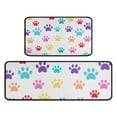 thumbnail image 1 of Colorful Dog Paw Footprint Kitchen Rugs Sets Of 2,Anti Fatigue Kitchen Mat Rugs Non Slip Washable,Decorative Kitchen Floor Mats for Kitchen,Sink,Laundry,17"X30"+17"X47", 1 of 7