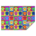thumbnail image 1 of Colorful Dog Paw Footprint Rectangle Tablecloth 60"x84",Waterproof Polyester Rectangle Table Cloth, Wipeable Spillproof Polyester Tablecloth for Dining, Camping, Indoor and Outdoor, 1 of 5