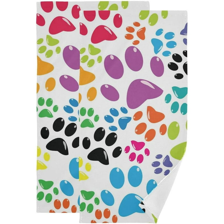 Paw print bath towels top