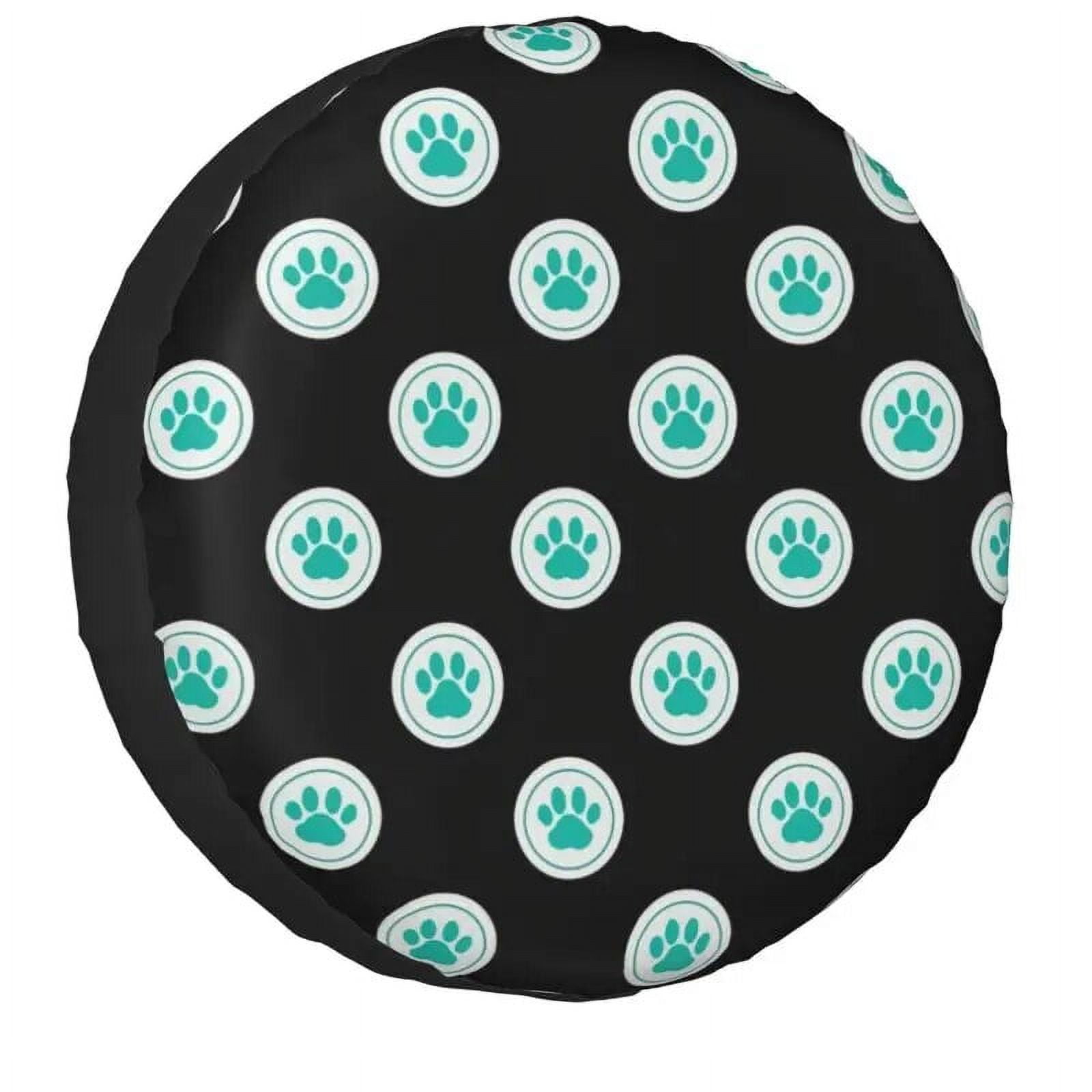 Colorful Dog Paw Pattern Wheel Tire Cover for Mitsubishi Pajero Paws