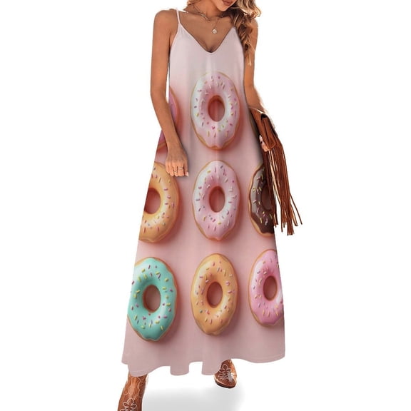 Colorful Donut Magnets Set Sleeveless Dress Loose Women's Dress Dresses Luxury Evening Dresses