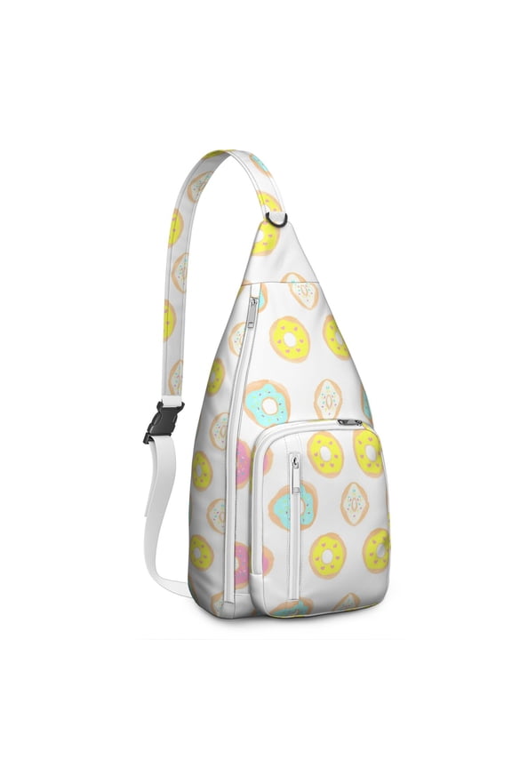 Colorful Donut Sling Backpack&nbsp;– Vibrant Candy & Cake Design Shoulder Bag, Lightweight Daypack for Essentials