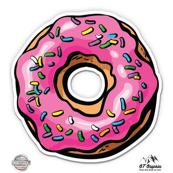 Colorful Donut Sprinkles - 5" Vinyl Sticker - For Car Laptop I-Pad - Waterproof Decal