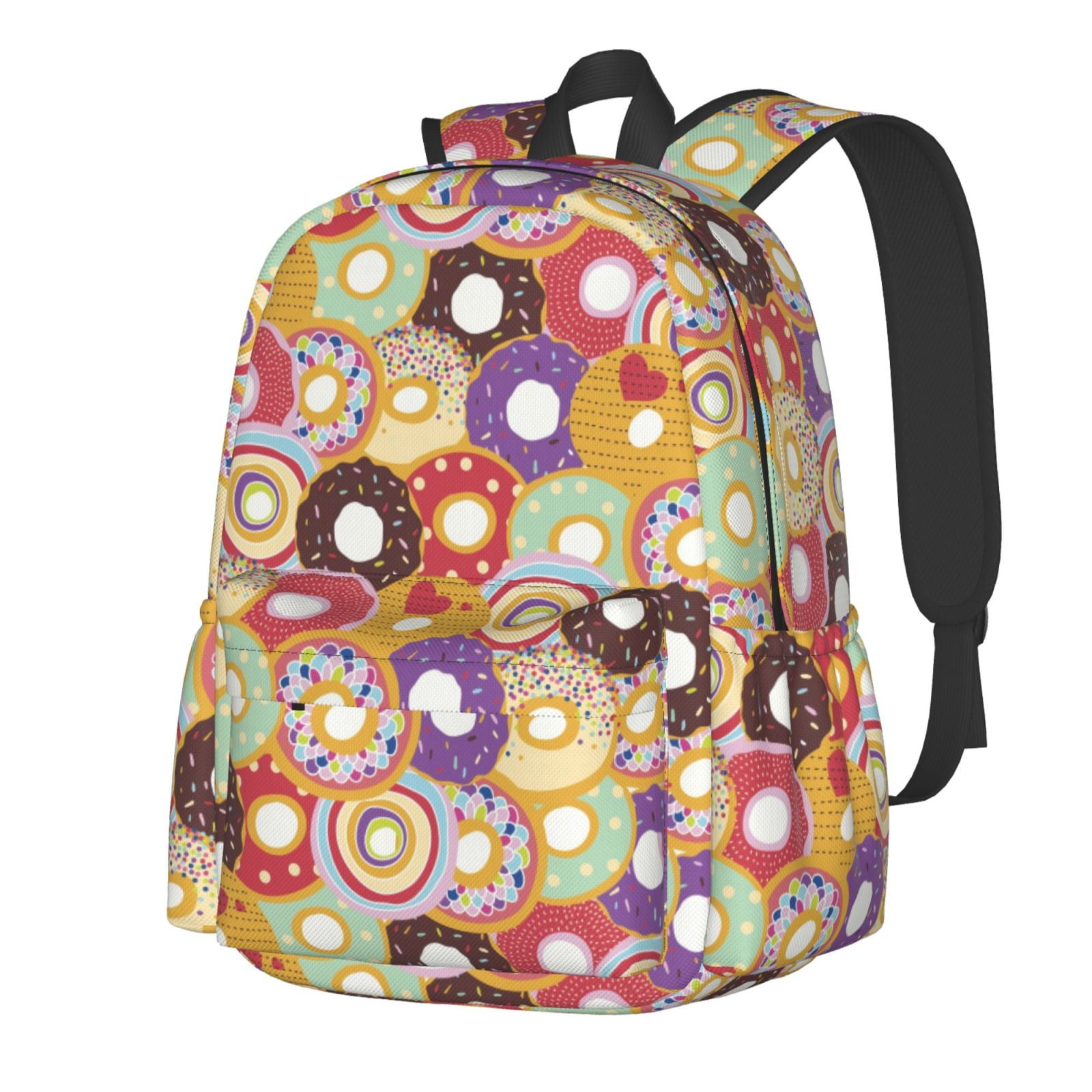 Colorful Donuts Backpack for Men Women Laptop Backpack Hiking Backpack ...