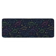 thumbnail image 1 of Colorful Doodle Dinosaurs Dark Pattern Kitchen Rug Mat,Kitchen Runner Rugs Non Skid Washable,Decorative Kitchen Floor Mats for Kitchen,Sink,Laundry,17"x47.2", 1 of 7