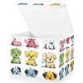 thumbnail image 1 of Colorful Doodle Dogs Storage Basket for Shelves Foldable Container Organizer for Organizing Toys Clothes Books with Handles, 1 of 7