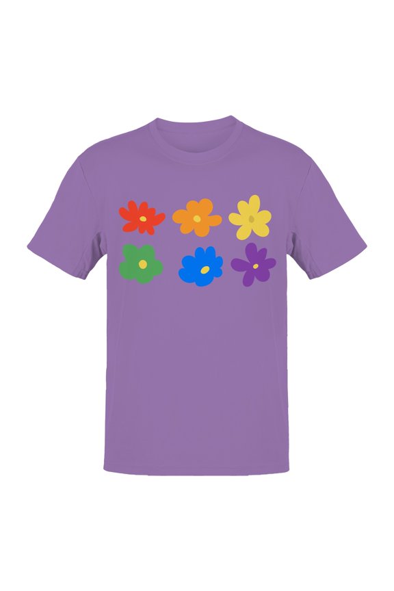 Colorful Doodle Flower Collection Men's T-shirt