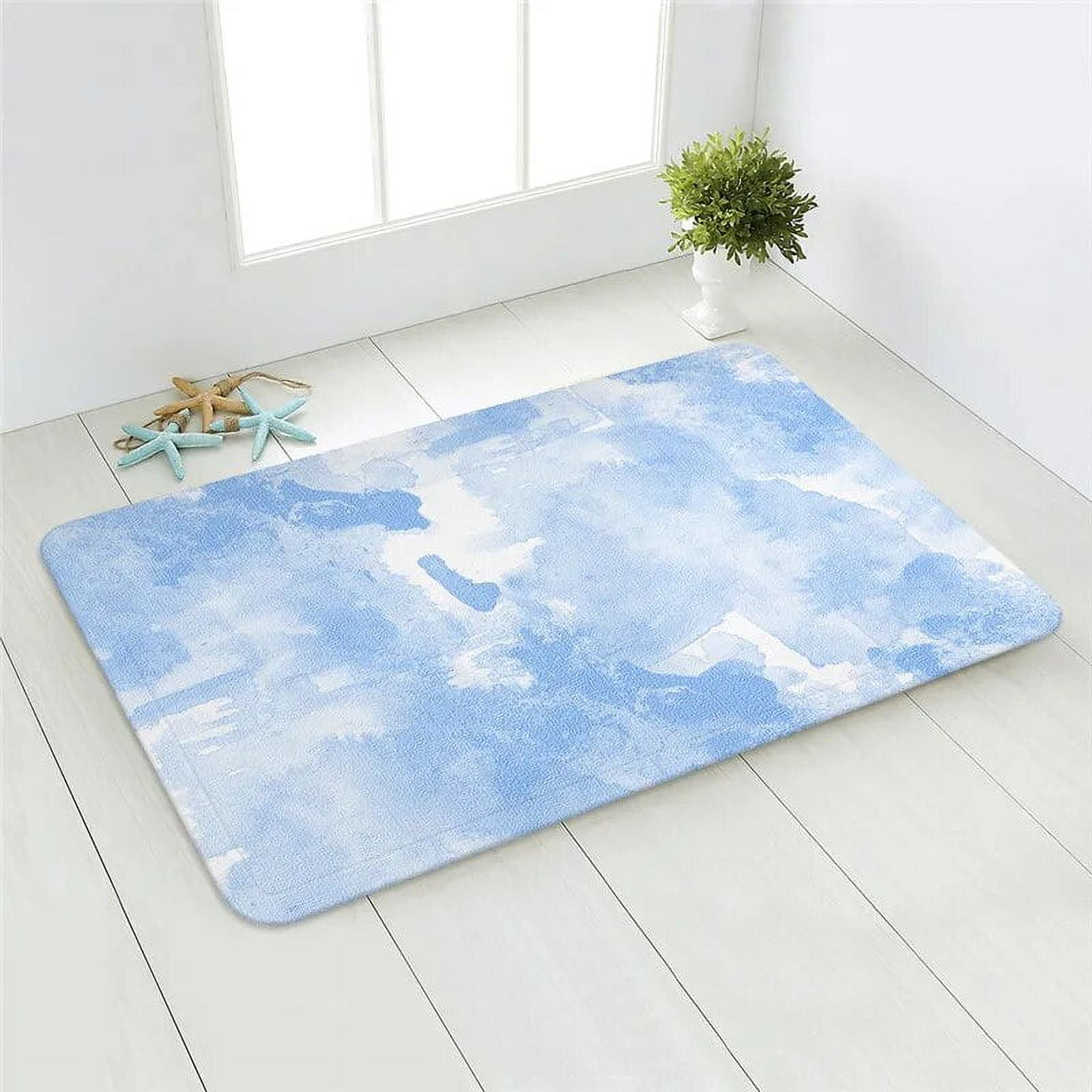 Colorful Doormat Kitchen Carpet Anti-Slip Nordic Style Colorful Marble ...