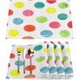 thumbnail image 1 of Colorful Dot Circles Placemats Set of 6 Rectangle Table Mats Washable Heat-Resistant Place Mat for Kitchen Dining Table Decor Indoor Outdoor, 1 of 5