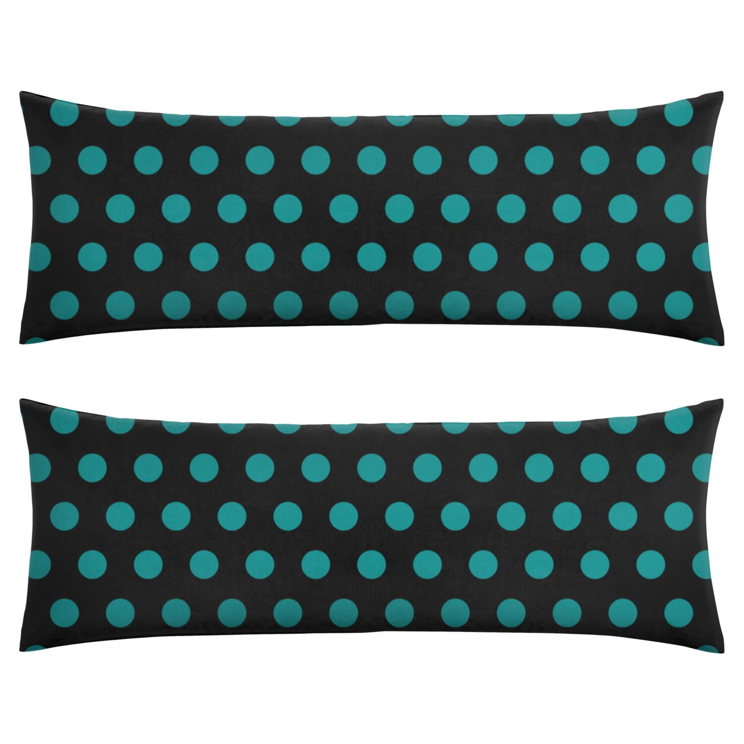 Colorful Dots 20x54 Body Pillow Cover - Breathable & Stretchy Long Pillow Protector - Classic Polka Design for Maternity, Back, and Knee Support