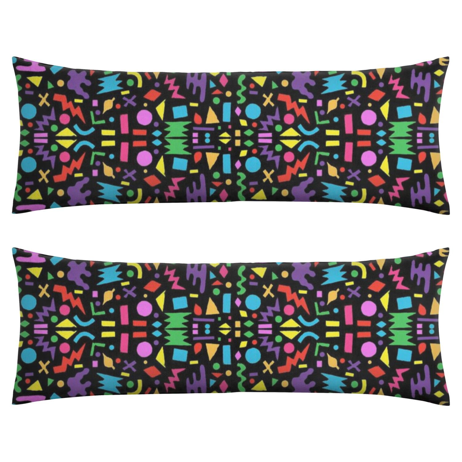 Colorful Dots 20x54 Body Pillow Cover - Breathable & Stretchy Long Pillow Protector - Classic Polka Design for Maternity, Back, and Knee Support