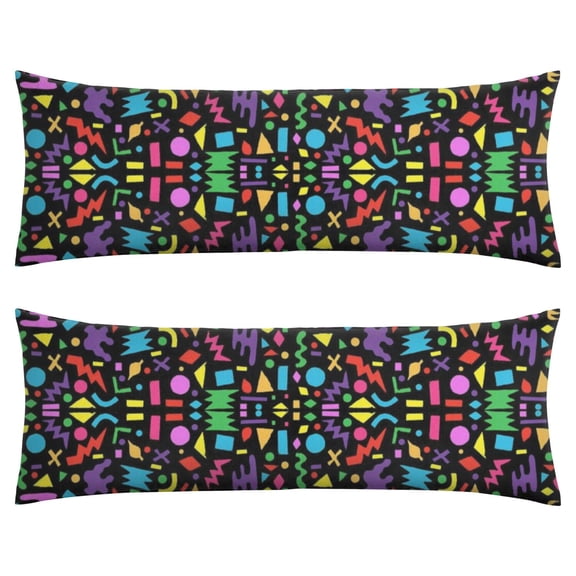 Colorful Dots 20x54 Body Pillow Cover - Breathable & Stretchy Long Pillow Protector - Classic Polka Design for Maternity, Back, and Knee Support