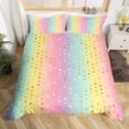 thumbnail image 1 of Colorful Dots Bedding Set Geometry Comforter Cover Set For Pink Yellow Green Red Purple Circle Prin, 1 of 5