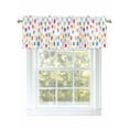 thumbnail image 1 of Colorful Dots Curtain Valances for Windows, Boho Abstract Rainbow Geometric Modern Kitchen Valance Window Treatment, Light Filtering Block Curtains for Bathroom/Bedroom/Living Room 60'' x 18'', 1 of 9