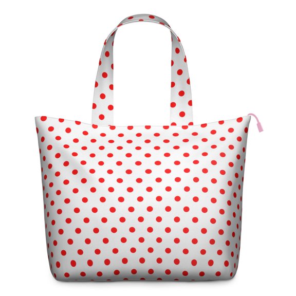 Colorful Dots Print Travel Tote Fun Fashionable Weekender Bag Featuring Polka Dot Texture, Lightweight, Large Capacity for Women on the Go