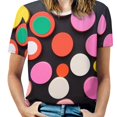 thumbnail image 1 of Colorful Dots Women T-Shirt Classic O Neck T-Shirts Short-Sleeve Trendy Animal Print Design Tshirt Casual Clothing, 1 of 5