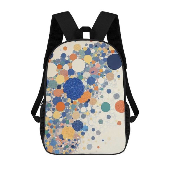 Colorful Dotted Circle Burst Art New Fashionable Trendy Travel Large Capacity Simple Student Backpack