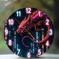 thumbnail image 1 of Colorful Dragon Wall Clock Digital Art Decor 10-Inch Silent Wooden Wall Clock, Battery Operated (AA Batteries Not Included), Artistic Home Decor, 1 of 7