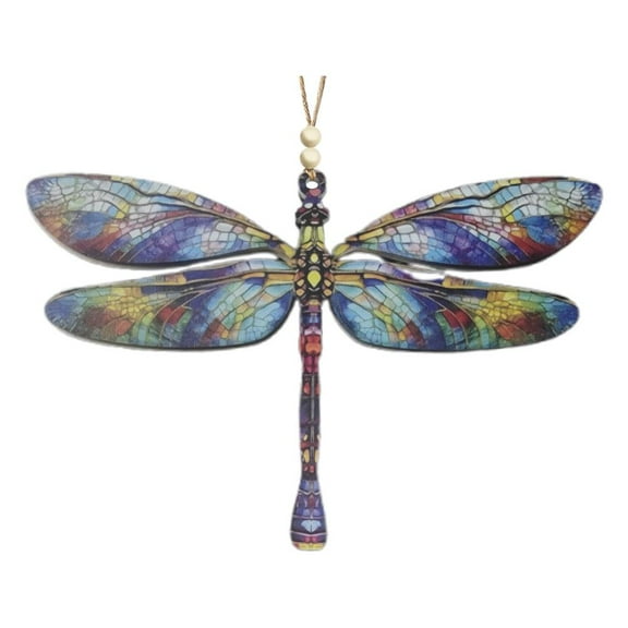 Colorful Dragonfly Acrylic Hanging Ornaments for Home and Garden Decor, Reflecting Rainbow Light and Resistant to Wind and Rain