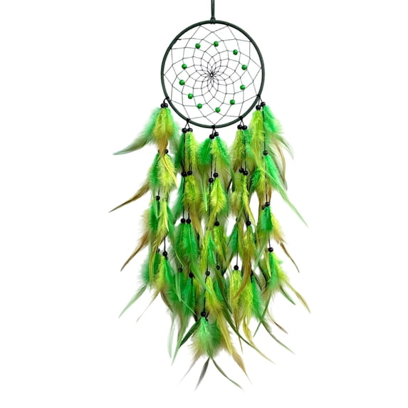 Colorful Dream Catchers for Bedroom Home Wall Hanging Decoration, Dream Catchers Decor Ornament Craft for Room Decor, Boho Wall Hanging for Living Room and Dorm, Gift (Green)
