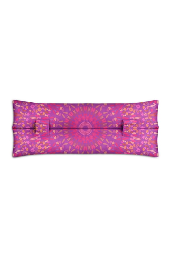 Colorful Dreamy Seatbelt Pillow for Breast Surgery Recovery - Floral Fantasy Pattern Chest Protector with Soft Padding