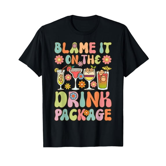 Colorful Drink-Themed T-Shirt for Cruise Vacation Fun and Relaxation