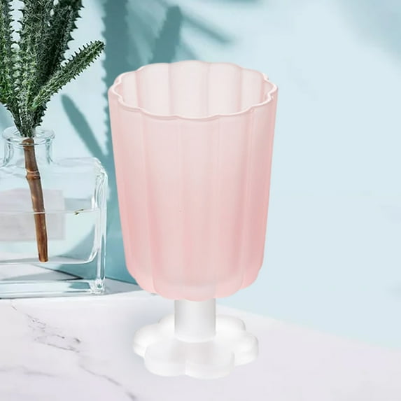 Colorful Drinking Glasses, Transparent Matte Glass Drinking Cup Cups with Heavy Weighted Base, Petal Shape Multi-Colored Glasses, Highball Glasses, Cocktail Mixing Glass - 9oz