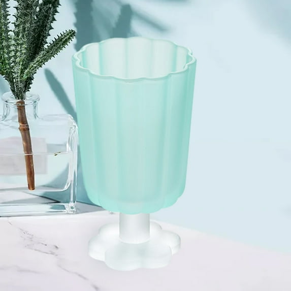 Colorful Drinking Glasses, Transparent Matte Glass Drinking Cup Cups with Heavy Weighted Base, Petal Shape Multi-Colored Glasses, Highball Glasses, Cocktail Mixing Glass - 9oz