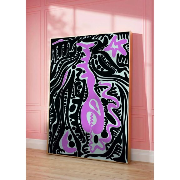 Colorful Drip Abstract Expressionism Art Print Poster, One Sheet Wall Size 24''x36''-Gategoo