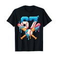 Colorful Drip Baseball Graphic T-Shirt for Sporty Style and Fun Play ...