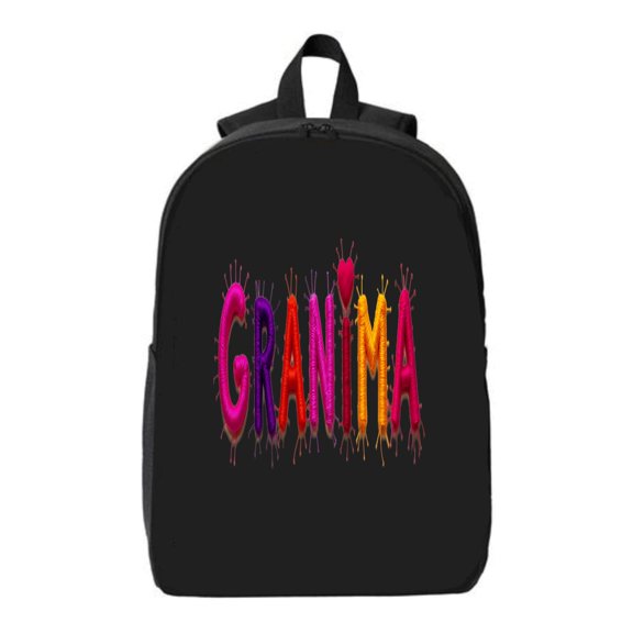 Colorful Dripping " GRANIMA " Design Laptop Backpack - Fits 15 " Laptop & iPad Black with Side Pockets & Top Handle