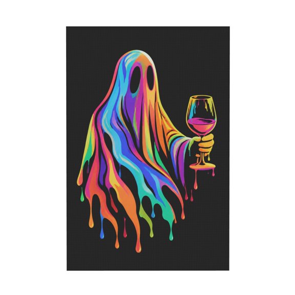 Colorful Dripping Paint Woman Silhouette Canvas Wall Art Black Background Abstract Artwork For Modern Bedroom Living Room Decor 20x30 in