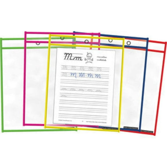 Colorful Dry-Erase Pockets - 10 pack [TCR77522]