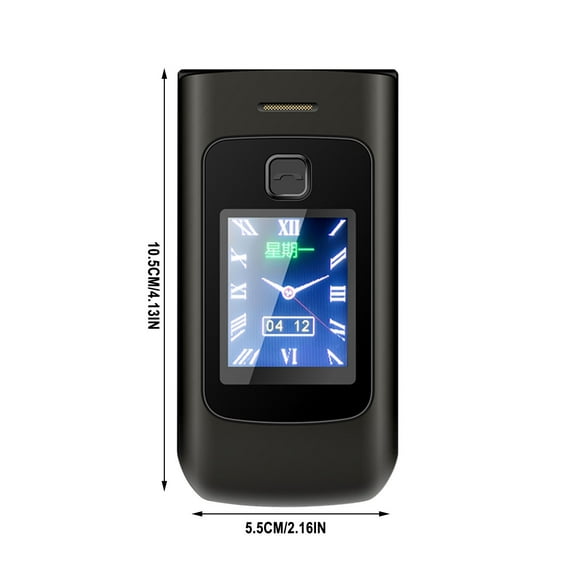 Colorful Dual Screen Flip Phone With External Display, 4800Mah Battery, Dual Sim, Flashlight Fm Radio, Sos Emergency Call, Unlocked For Seniors, Compact Design