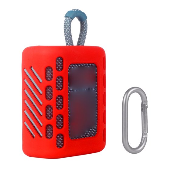 Colorful Dust-proof Silicone Protective Skin for Case Cover for Shell with Carabiner for -JBL GO 3 Go3 Bluetooth-compatible Speaker Accessories