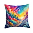 thumbnail image 1 of Colorful Dusty Miller Fabric Decorative Pillow 14 in x 14 in, 1 of 5