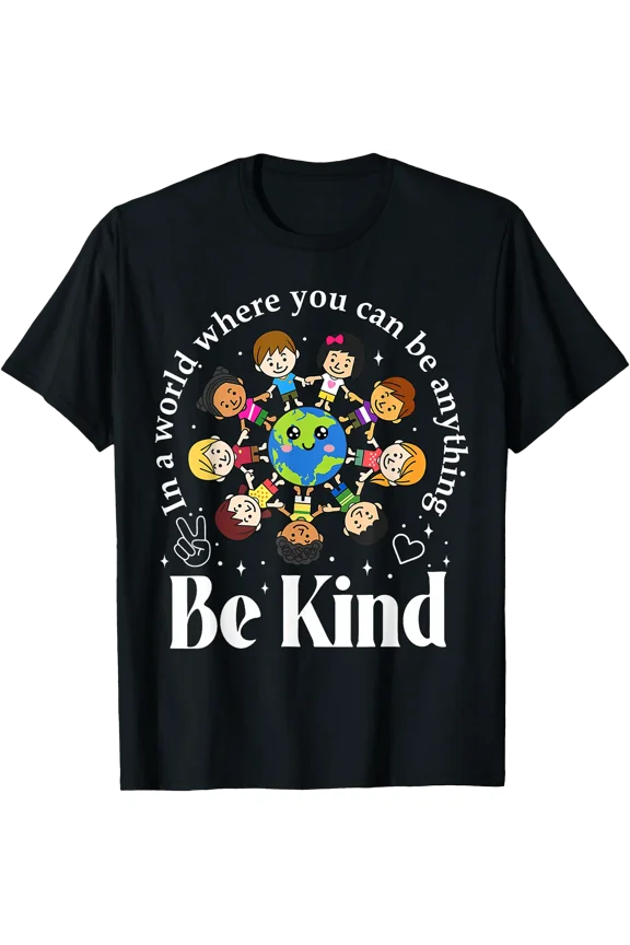Colorful Earth Design T-Shirt for World Kindness Day - Promote Kindness and Unity