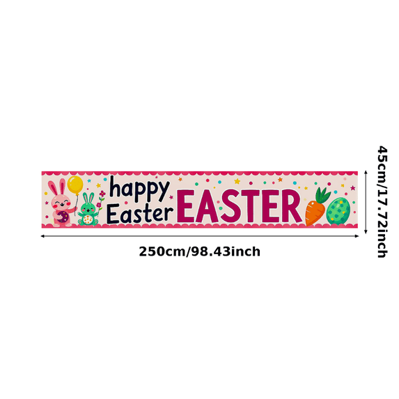 Colorful Easter Bunny Egg Star Design Happy Easter Banner Party Backdrop Decorations for Easter Party Easter Decoration Photography Props Family Gatherings