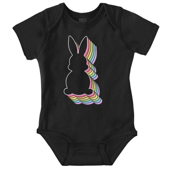 Colorful Easter Bunny Gradient Romper Boys or Girls Infant Baby Brisco Brands NB