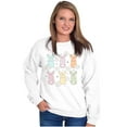 thumbnail image 1 of Colorful Easter Bunny Patterns Women Crewneck Sweatshirt Brisco Brands S, 1 of 5