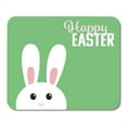thumbnail image 1 of Colorful Easter Bunny on Green Greeting Text Pink Cartoon Mousepad Mouse Pad Mouse Mat 9x10 inch, 1 of 3
