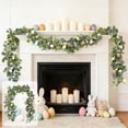 thumbnail image 1 of Colorful Easter Egg Garland - 67 Long Inch Spring Vine with Leaves for Door, Mantel, Wall, and Patio Decor, Indoor Outdoor Use, 1 of 10