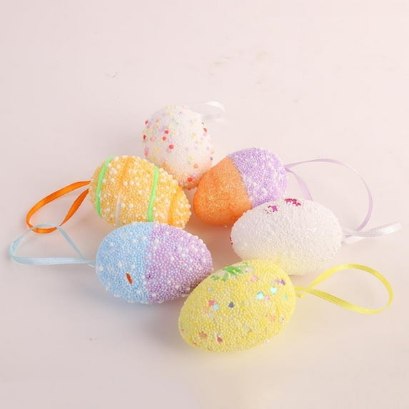 Colorful Easter Eggs for Kids,Small Cartoon Foam Easter Eggs Ornaments For DIY Crafts,Creative Foam Easter Dinosaur Eggs for Home Festival Holiday Party Decoration Kids Easter Gift