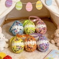 thumbnail image 1 of Colorful Easter Eggs with Glitter Sequins, Foam Hanging Easter Egg Ornaments for Tree, Home Garden Tree Decor for Holiday Supplies (A, 6 Pcs), 1 of 6