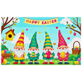 thumbnail image 1 of Colorful Easter Gnome Themed Background Happy Easter Banner Party Decorations Easter Celebration Family Gathering Photography Props, 1 of 7