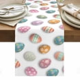 thumbnail image 1 of Colorful Eggs Easter Table Runner - 90 Inch Long, Kitchen Dining Table Runner Dresser Scarves, Elegant Pastoral Eggs Farmhouse Decor for Coffee Tables Wedding Party Banquet, 1 of 8
