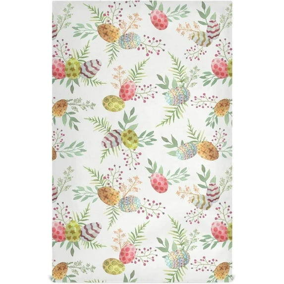 Colorful Eggs Flowers Kitchen Dish Towels Set of 6 Absorbent Hand Towels, Lint-Free 18"x28" Spring Easter Fast Drying Hanging Dishcloths for Cooking Baking Home Clean
