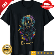 Colorful Einstein, Einstein T-Shirt, Science Lover Shirt, Scientist Gift, STEM, ULTRA LIMITED-TH74364
