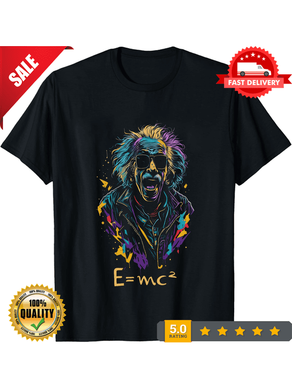 Colorful Einstein, Einstein T-Shirt, Science Lover Shirt, Scientist Gift, STEM, ULTRA LIMITED-TH74364